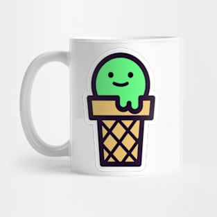 Ice cream, ice, ice cream ball in waffle Mug